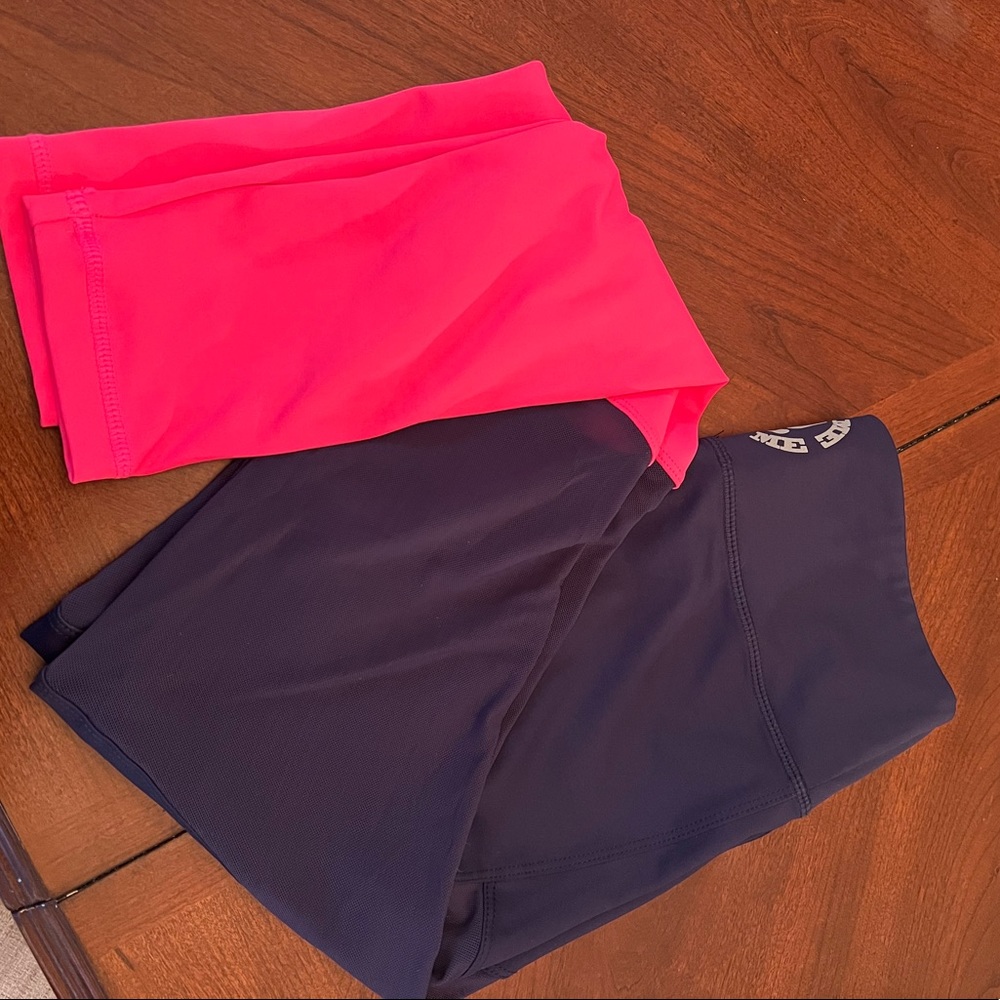 Feed Me Fight Me navy and pink mesh leggings